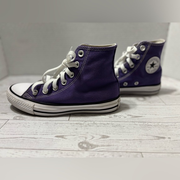 Chuck Taylor All Star Canvas Converse Unisex High-Top Purple Sneakers Sz 5 Women - Picture 12 of 12